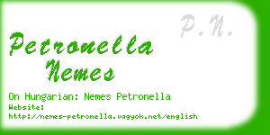 petronella nemes business card